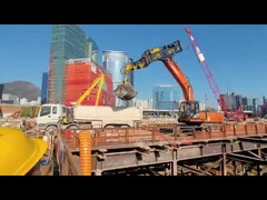 नींव के काम के लिए खुदाई करने वाली क्लैमशेल बाल्टी KM220 टेलीस्कोपिक आर्म अटैचमेंट