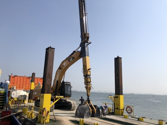 शेल बाल्टी के साथ KM220 KM260 क्लैमशेल टेलीस्कोपिक आर्मक्लैम्प एक्स्कवेटर अटैचमेंट