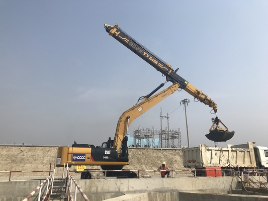 फाउंडेशन वर्क के लिए खुदाई करने वाला सीपी बाल्टी KM220 टेलीस्कोपिक आर्म अटैचमेंट