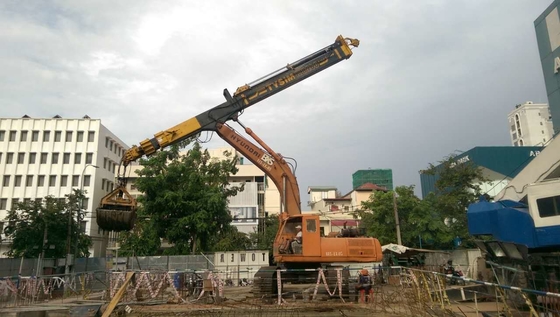 15200 मिमी क्लैमशेल टेलीस्कोपिक आर्म 11825 मिमी अधिकतम ऊर्ध्वाधर खुदाई त्रिज्या