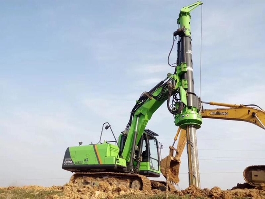 स्वनिर्धारित हाइड्रोलिक बोरहोल ड्रिलिंग पाइल ड्राइविंग रिग 5.6kw / H 50 KN.M टॉर्क