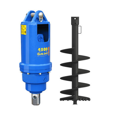 AP5500 खुदाई मशीन के लिए हाइड्रोलिक पृथ्वी ऑगर छेद खोदने की मशीन स्किड स्टीयर संलग्नक