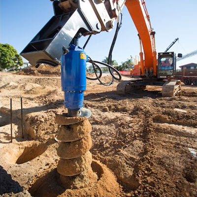 2 वैकल्पिक आउटपुट शाफ्ट के साथ 65 मिमी गोल हाइड्रोलिक अर्थ ड्रिलिंग मशीन